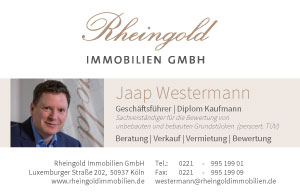 Rheingold Immobilien Visitenkarte