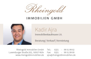 Rheingold Immobilien Visitenkarte